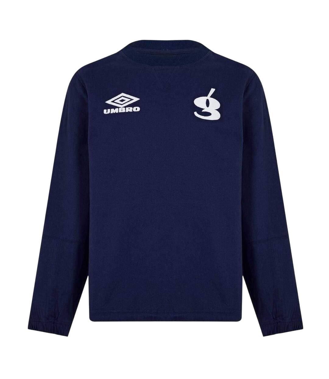 Mens Crew Neck Regular Long-sleeved Sweatshirt Navy Umbro-1