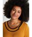 T-shirt fluide col rond avec strass-4