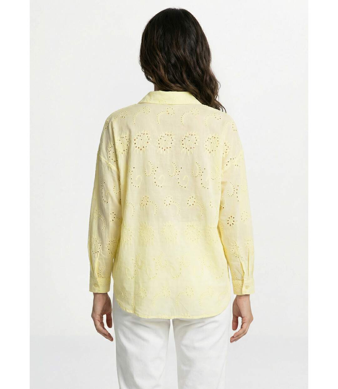 Chemisier coton avec broderie anglaise-2