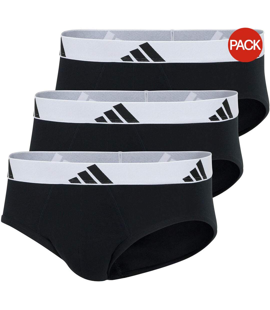 Lot De 3  Slips Homme Noir Adidas-1