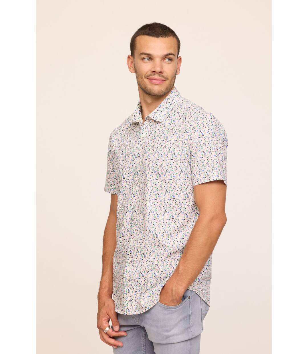 Chemise DOMIL Kaki vert-2