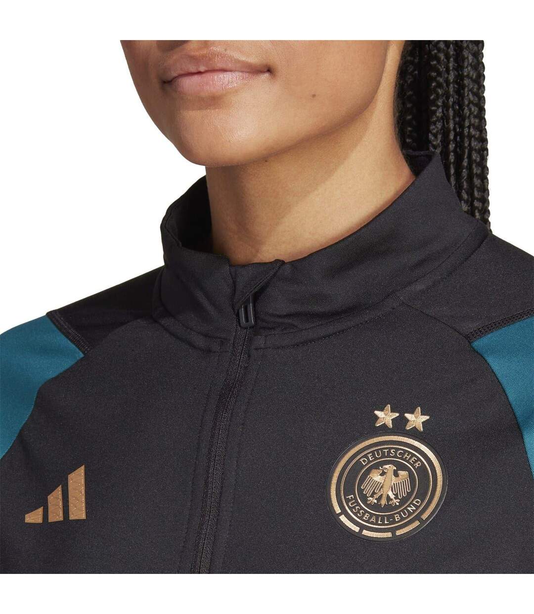 Haut De Survêtement Motif/style Allemagne Trio Pro Femme Noir Adidas-4