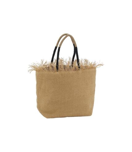 Sac en jute naturel et corde avec franges