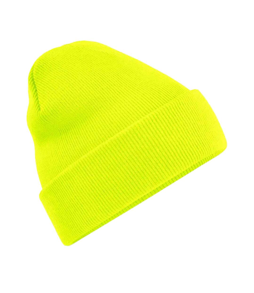 Bonnet À Manchettes Original Pour Adultes, Unisexe Jaune Fluo Beechfield-2
