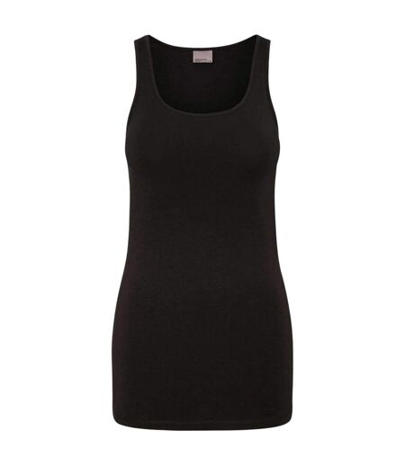 Womens/ladies Cotton Blend Tank Top Black Vero Moda