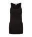 Womens/ladies Cotton Blend Tank Top Black Vero Moda-2