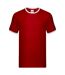 Fruit of the Loom - T-shirt RINGER - Homme (Rouge / Blanc) - UTRW9299