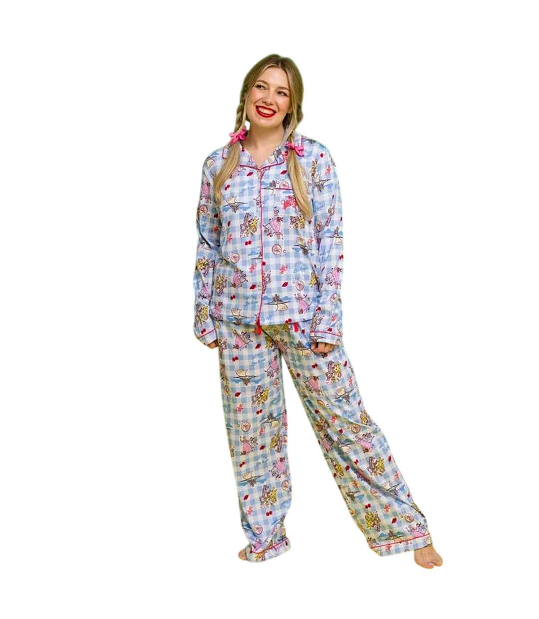 Ensemble De Pyjama Long There´s No Place Like Home Femme Bleu Blanc Rouge The Wizard Of Oz-1