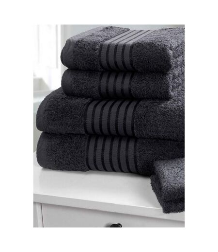 Windsor Striped Towel Bale Set (Pack of 6) (Gray) (One Size) - UTAG764