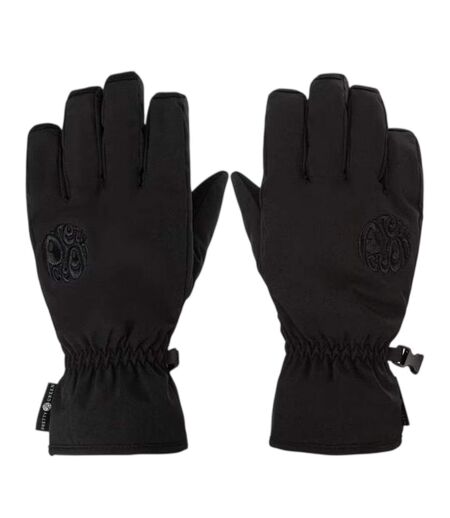 Unisex Adult Wind Resistant Plain Ski Gloves Black Pretty Green