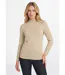 Pull fin col montant jersey uni avec laine mérinos-1