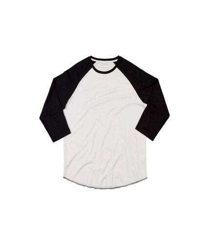 Superstar By Mantis Unisex Adult 3/4 Sleeve Baseball T-Shirt (White/Black) - UTPC6361