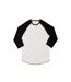 Superstar By Mantis Unisex Adult 3/4 Sleeve Baseball T-Shirt (White/Black) - UTPC6361