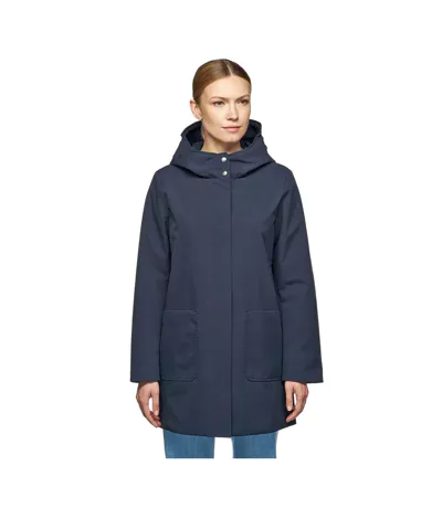 Parka Motif/style Long Floretia Femme Bleu Foncé Geox