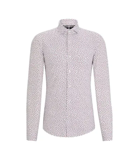 Chemise Habillée Motif/style Micro-pois Homme Blanc Boss