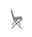 Chaise de jardin pliable Modula - Acier et polyester - Taupe et gris