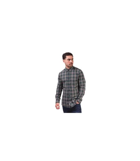Chemise Manches Longues Motif/style À Carreaux Classic Homme Bleu Marine Vert Rouge Lambretta