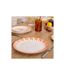Lot de 6 Assiettes Plates Yucatan 26cm Blanc & Orange-3