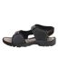 PDQ Mens Triple Touch Fastening Sports Sandals (Black/Grey) - UTDF802