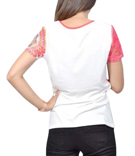 Tee shirt femme manches courtes - Imprimé graphique - Tendance et polyvalent