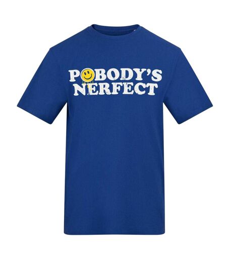 Mens Nobody´s Perfect T-shirt Blue AWD