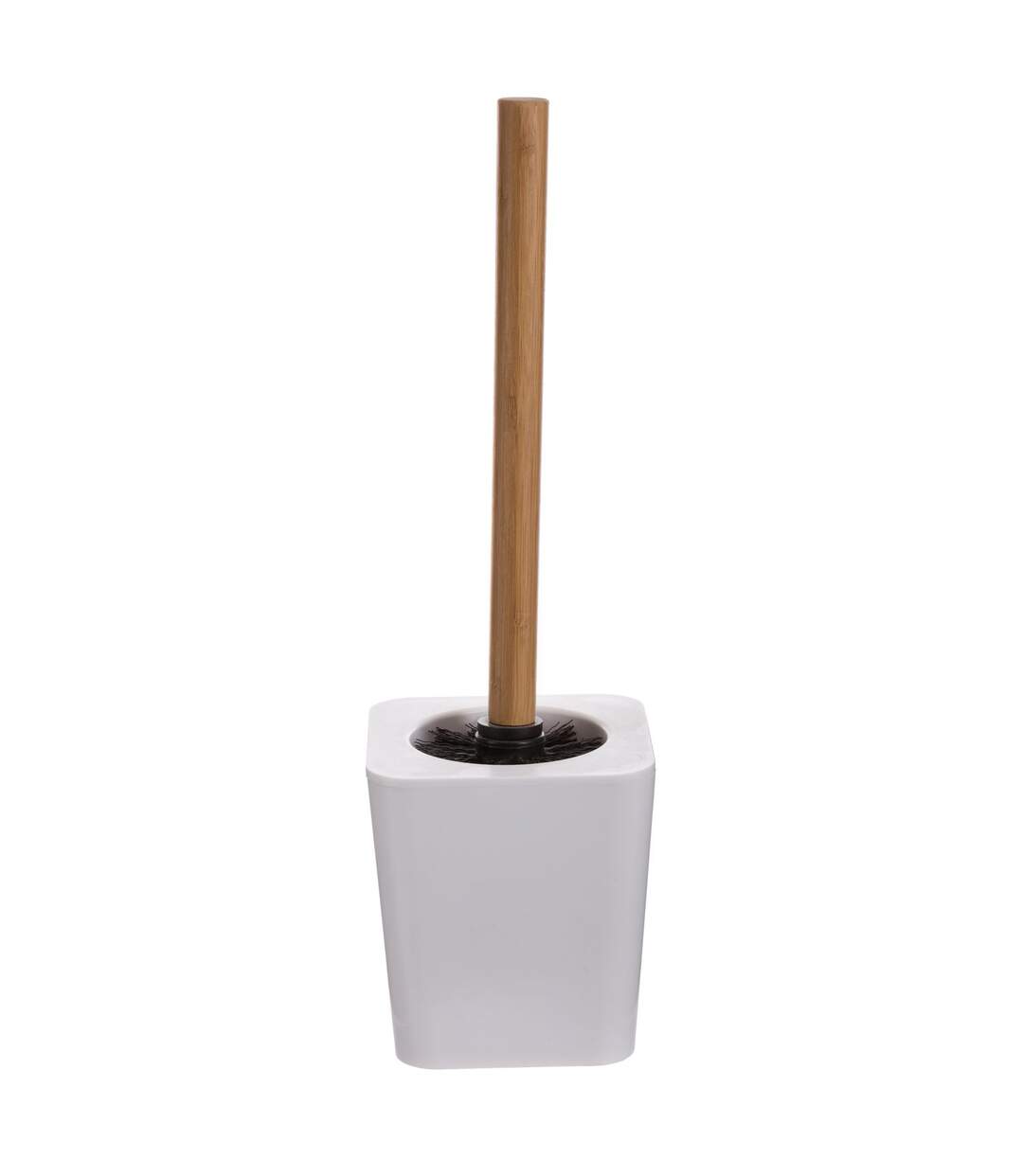 Brosse WC design en bambou Natureo - Blanc-1