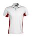 Kariban Mens Short Sleeve Flag Polo Shirt (Dual Colour) (White/Red) - UTRW704