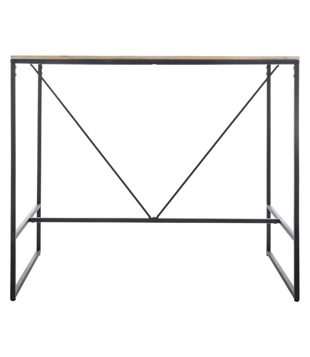 Table haute design industriel Edena - L. 115 x H. 98 cm - Noir-2