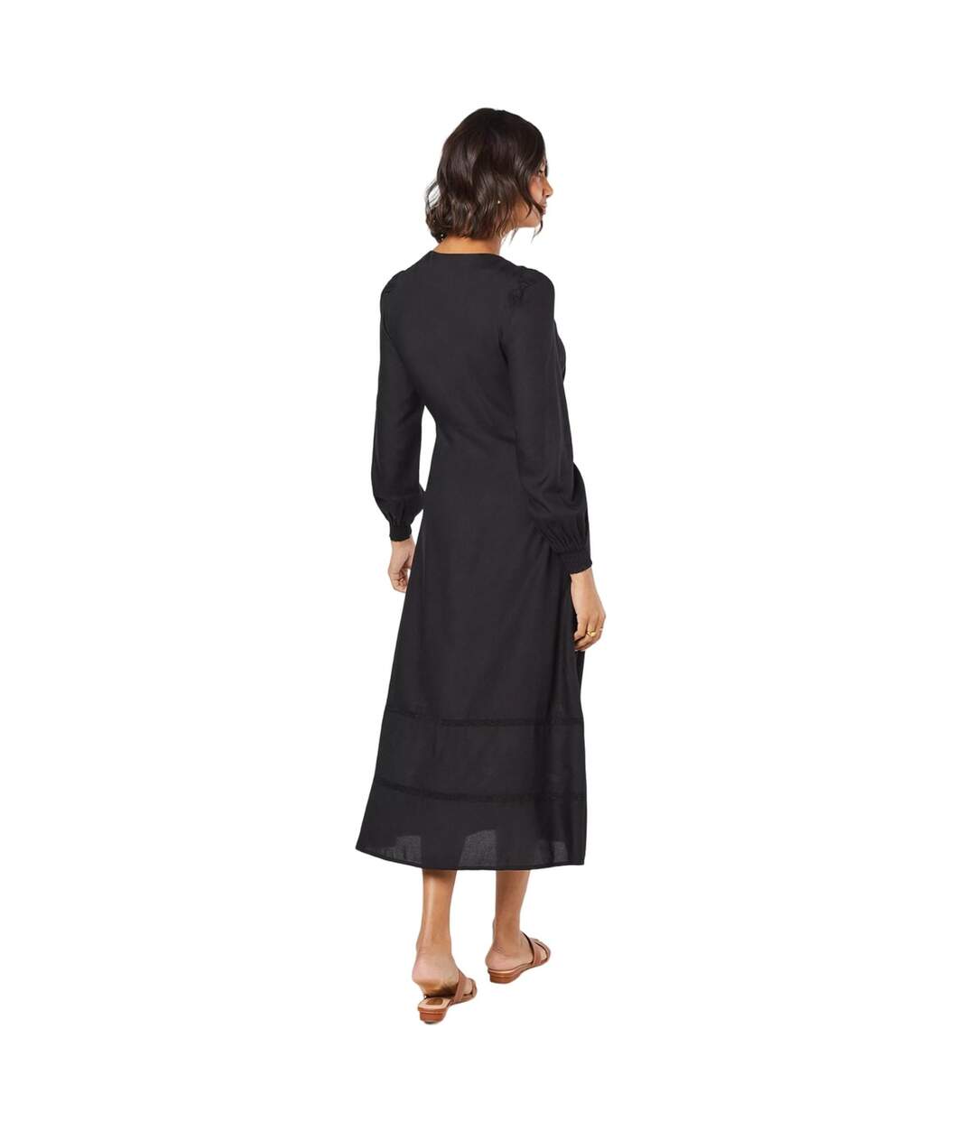 Robe mi-longue femme noir Dorothy Perkins-2