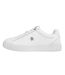 Womens/ladies Flat Court Trainers White Tommy Hilfiger-2