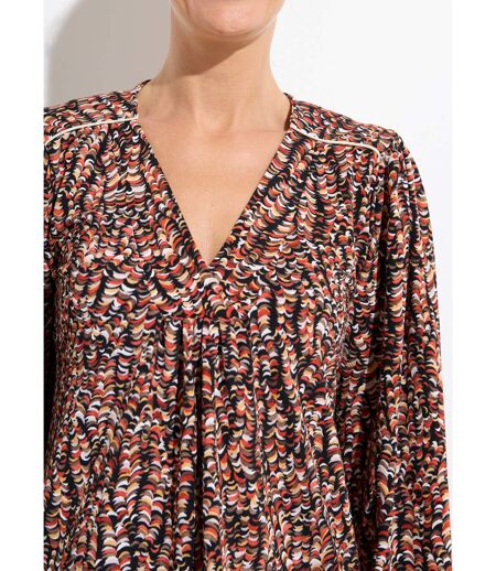 T-shirt blouse ample imprimé graphique