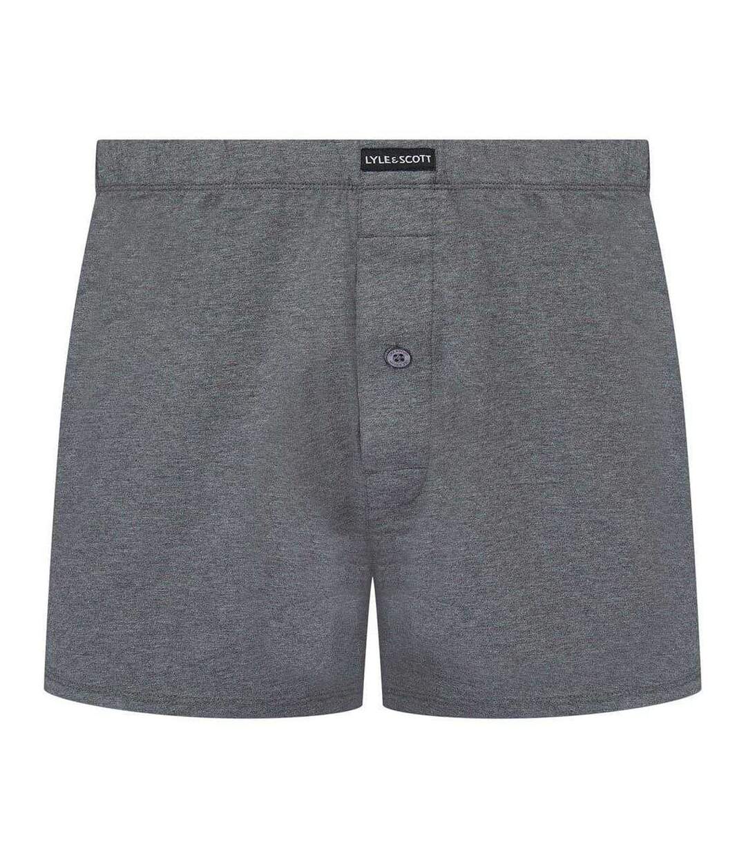 Lot De 3  Caleçons Unis Homme Gris Bleu Lyle & Scott-3