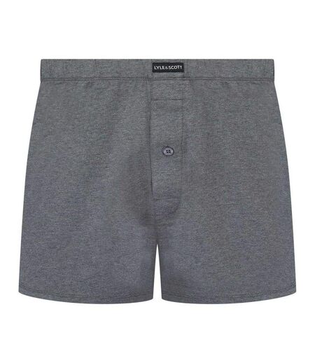 Lot De 3  Caleçons Unis Homme Gris Bleu Lyle & Scott