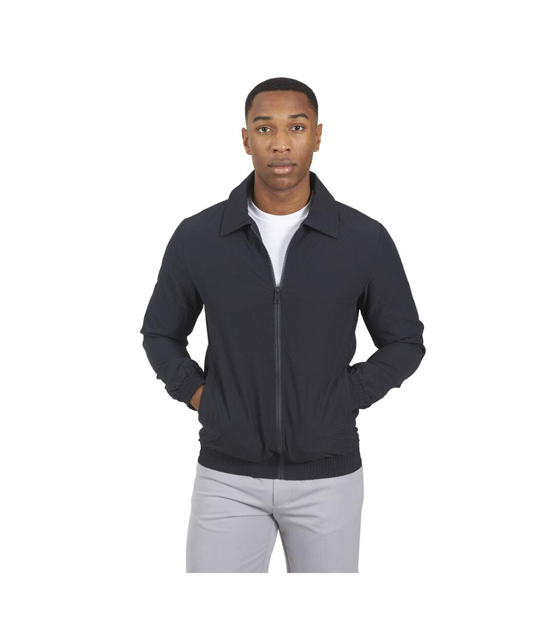 Blouson Harrington Homme Bleu Marine Brave Soul-1