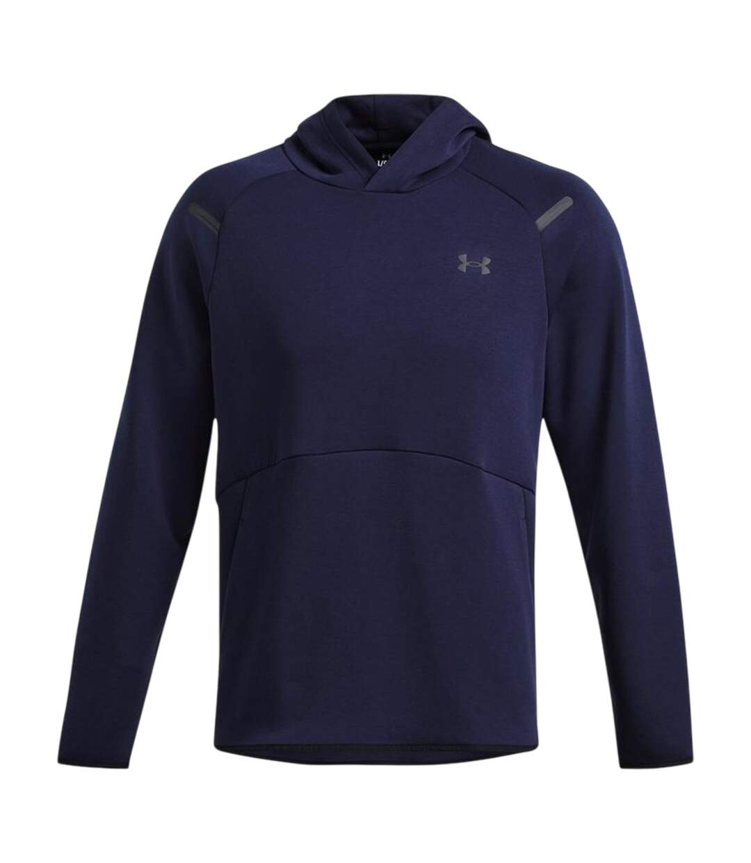 Mens Essential Fleece Raglan Hoodie Navy Blue Under Armour-2
