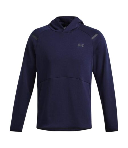 Mens Essential Fleece Raglan Hoodie Navy Blue Under Armour