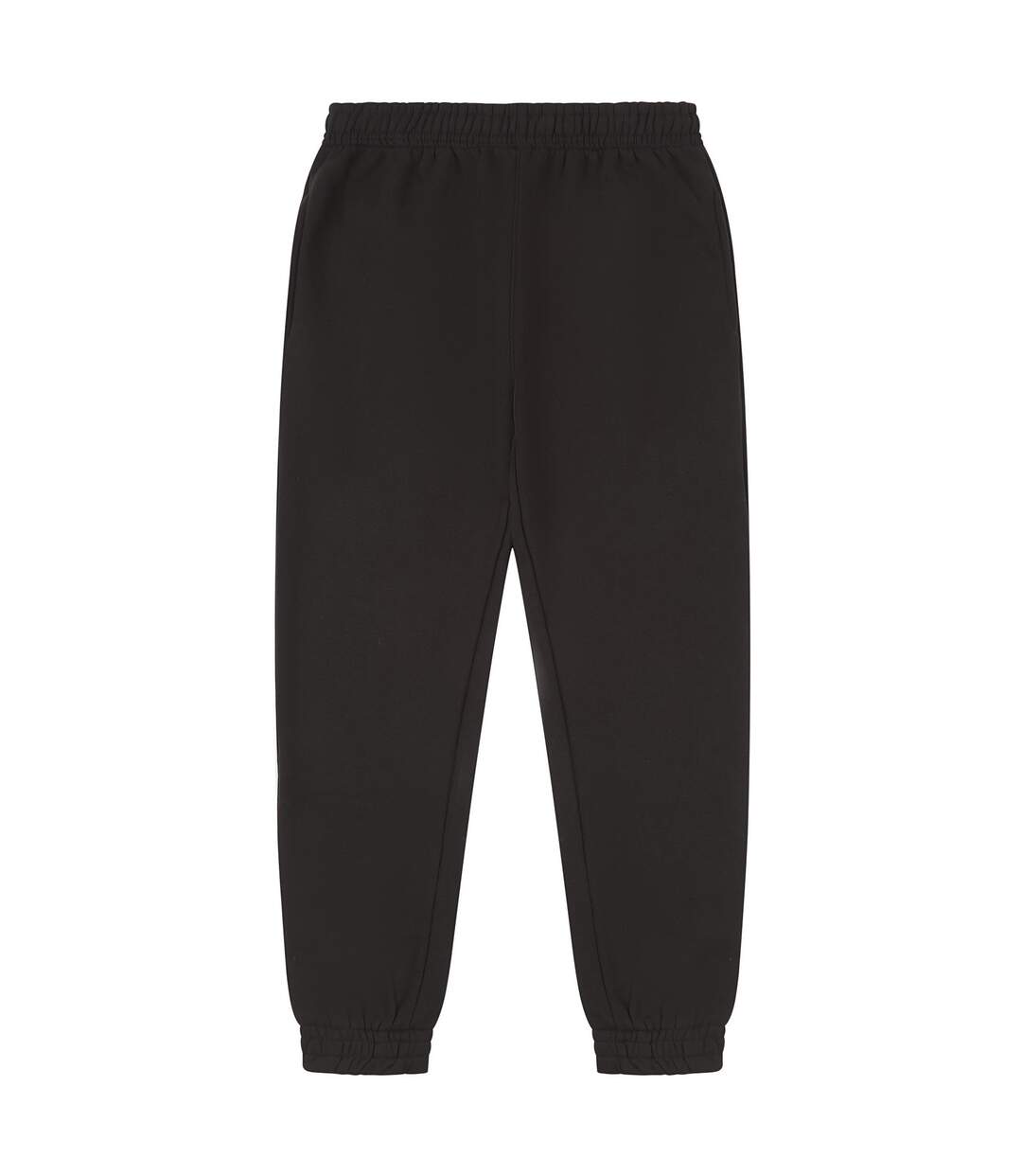 Unisex Adult Premium Combed Cotton Jogging Bottoms Black Casual Classics-2