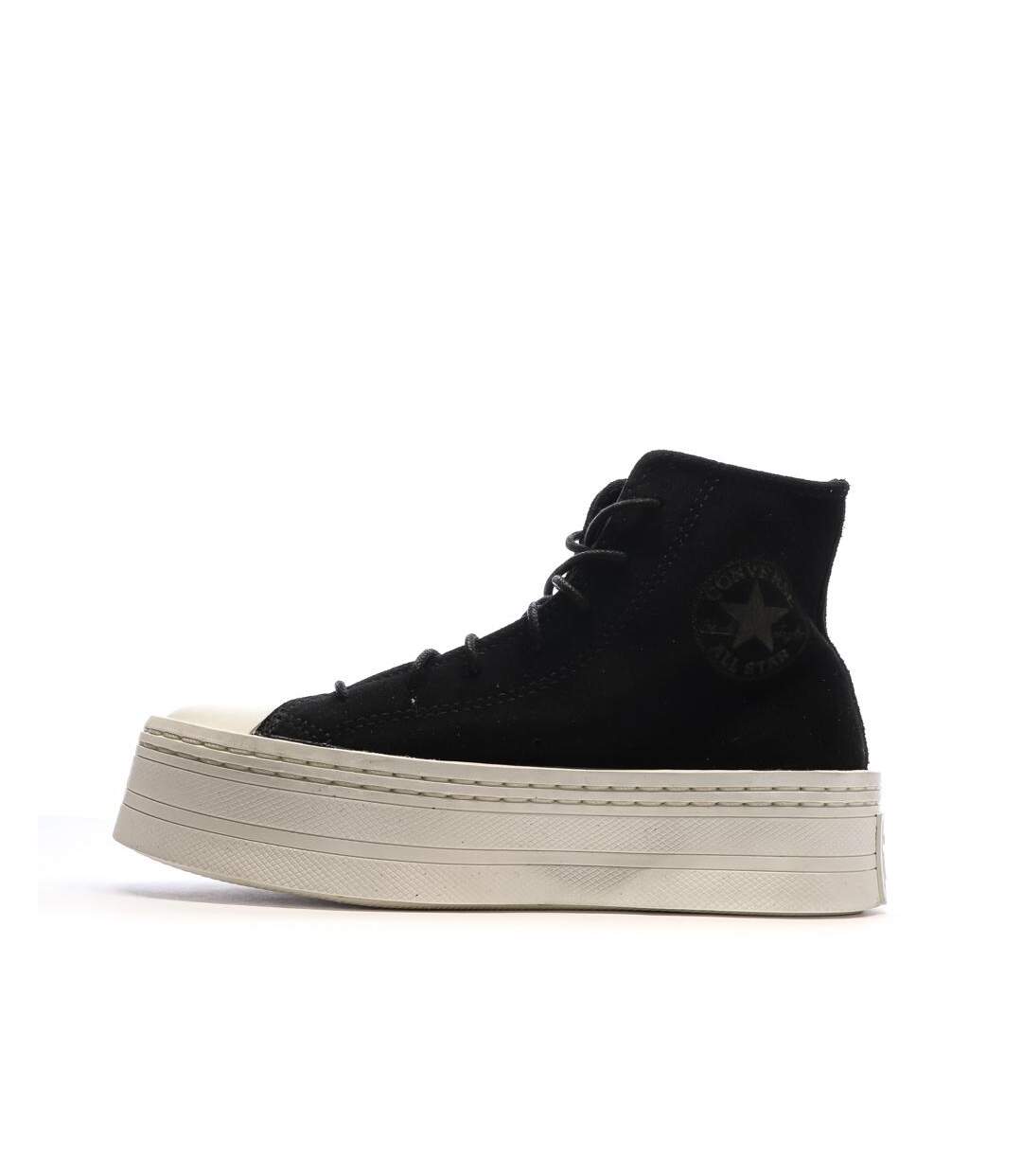 Baskets noires femme converse chuck taylor all star suede-1