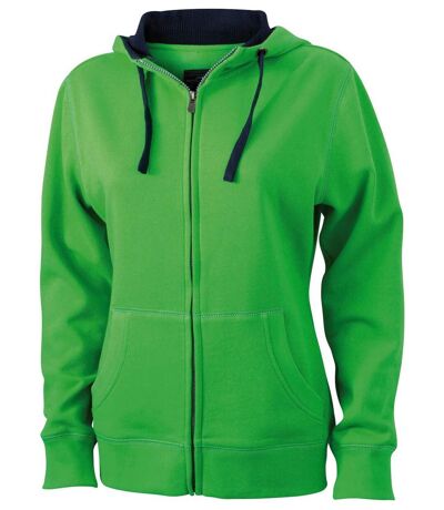 Sweat zippé à capuche femme - JN962 - vert