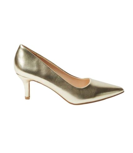 Womens/ladies bailey pointed stiletto heel court shoes gold Dorothy Perkins