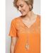 T-shirt brodé droit lien pompoms-5