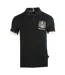 Mens Aldis Crest Logo Polo Shirt Black Aquascutum-1