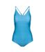 Womens/ladies mimi plain one piece bathing suit storm blue Trespass