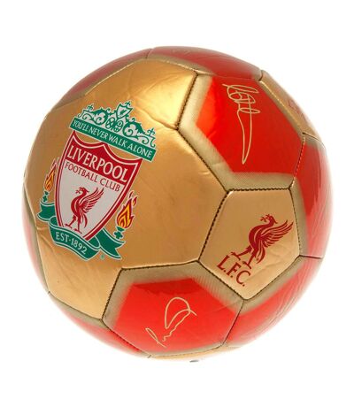 Liverpool FC - Ballon de foot YNWA (Rouge / Doré) (Taille 5) - UTTA10982