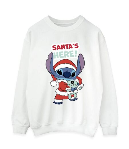 Disney Sweat-shirt Womens/Ladies Lilo & Stitch Santa's Here (Blanc) - UTBI23058