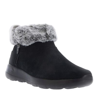 Womens/ladies on-the-go joy savvy boots black Skechers