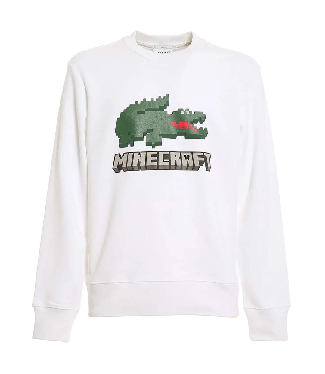 Unisex Adult Minecraft Long-sleeved Sweatshirt White Lacoste-1