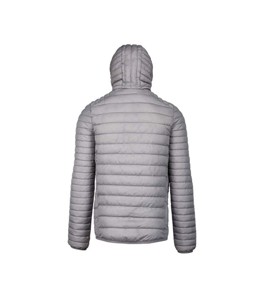 Kariban Mens Lightweight Hooded Down Jacket (Marl Silver)