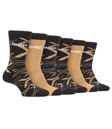 Jeep - 6 Paires Chaussettes Camo Homme Coton Travail Randonnée