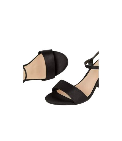 Dorothy Perkins Womens/Ladies Swirl Satin Wide Block Heel Sandals (Black) - UTDP3293